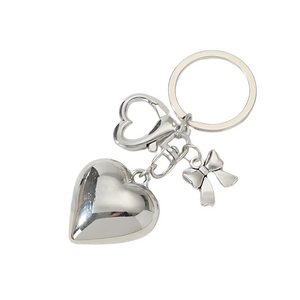 Cute Metal Heart Keycharm